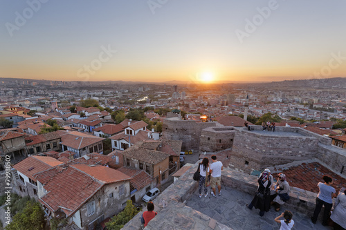 Turkey, Ankara, View of the city from Ankara citadel
