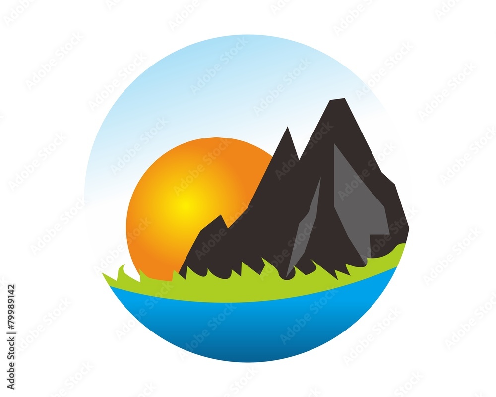 nature mountain logo