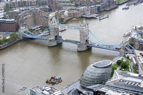Great Britain, England, London, Southwark, View from The Shard to Tower Bridge #79989733