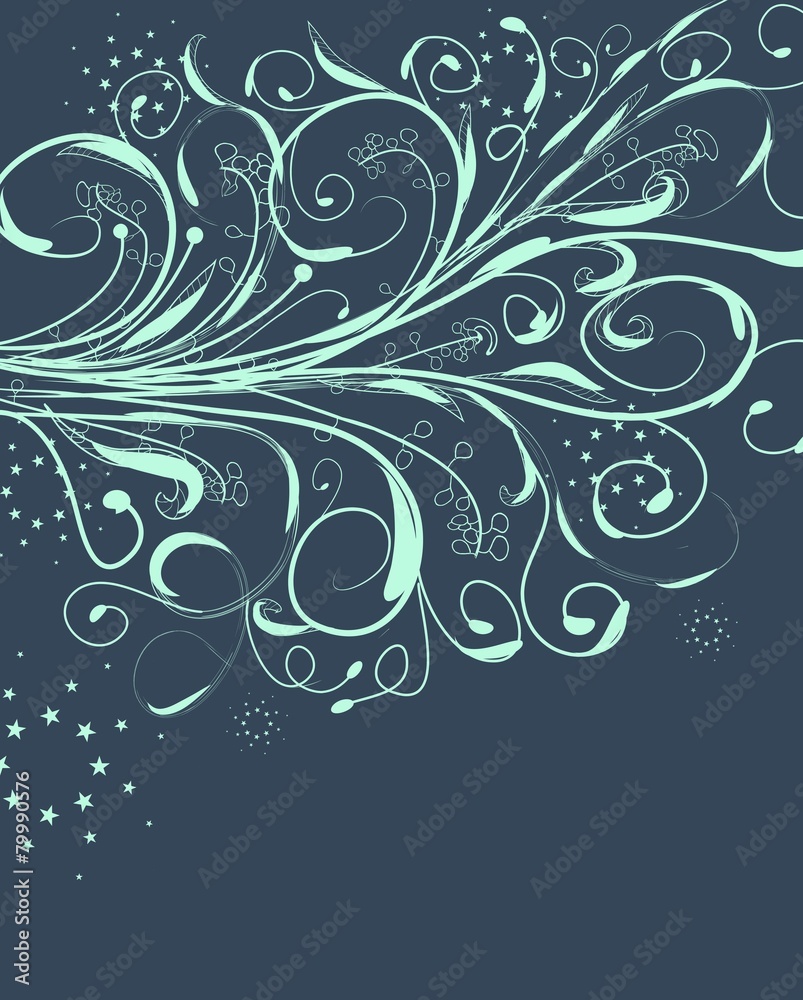 floral doodle, floral texture