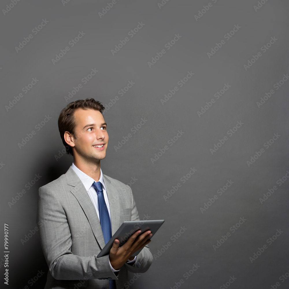 The man with a tablet The man with a tablet