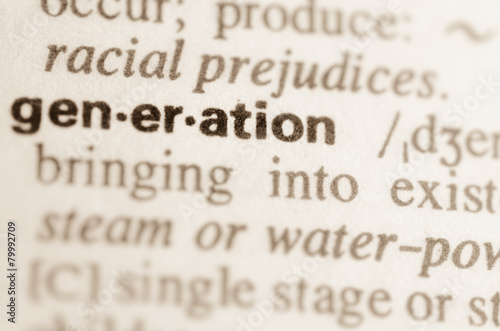 Dictionary definition of word genetation
