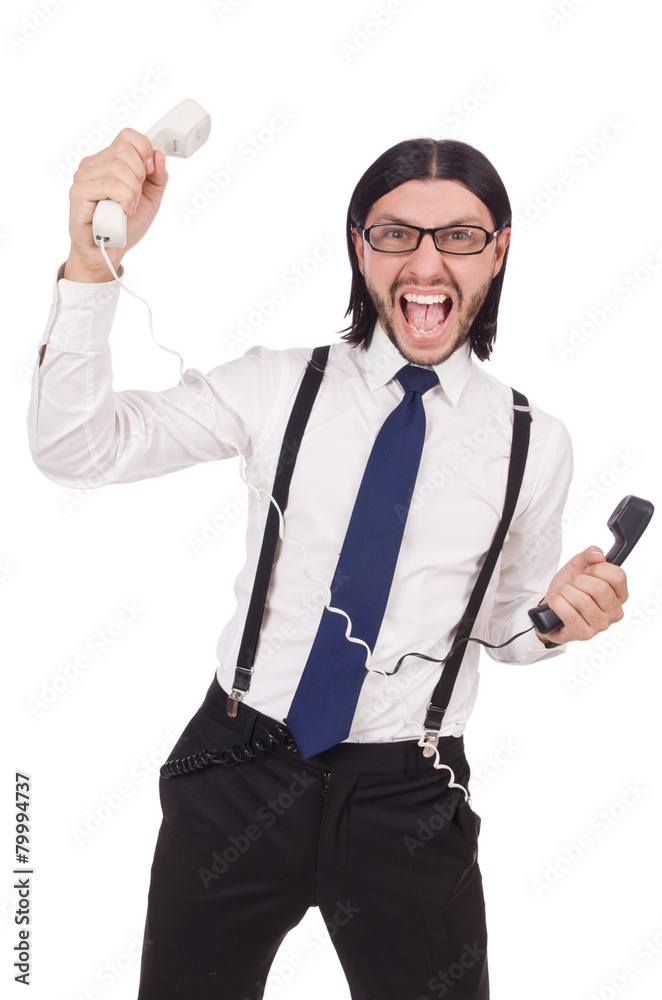 Angry businessman isolated on white Angry businessman isolated on white