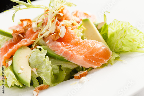 salad with salmon