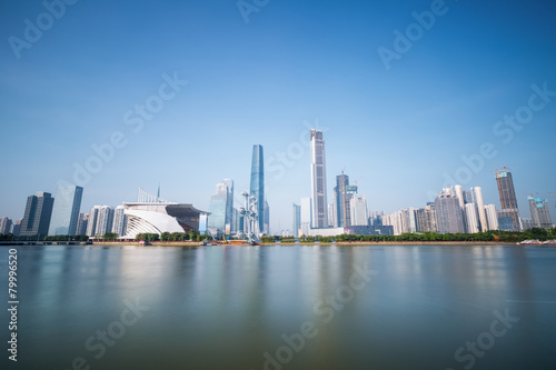 guangzhou pearl river new town skyline in daytime