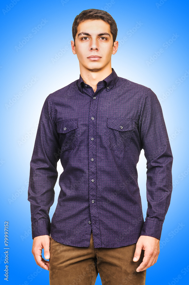 Fototapeta premium Male t-shirt isolated on the white background