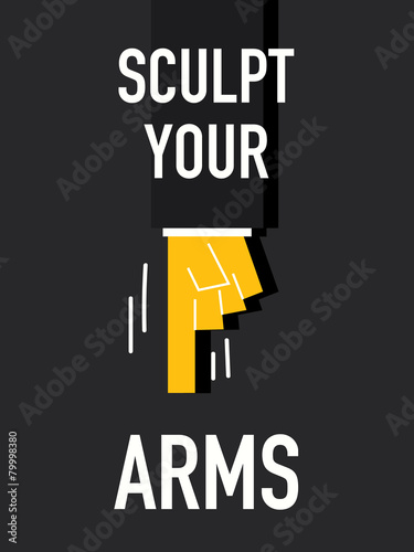 Words SCULPT YOUR ARMS