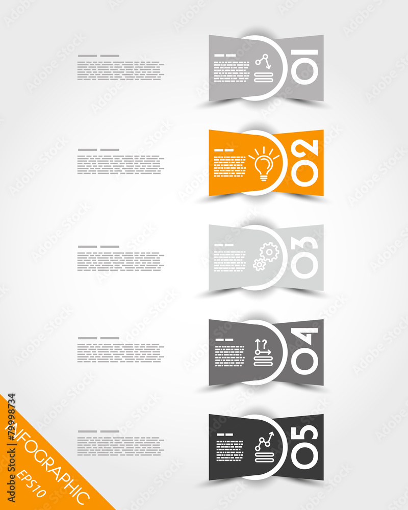Obraz premium orange rounded irregular stickers