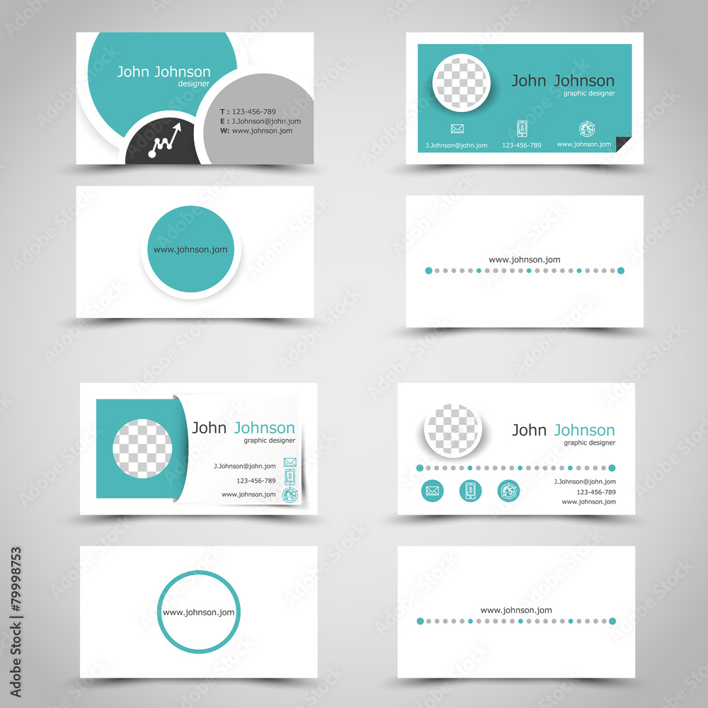 turquoise business cards