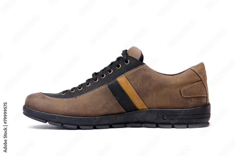 Male shoes isolated on white background
