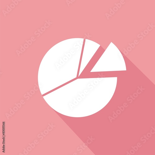 Icono gráfica circular rosa sombra