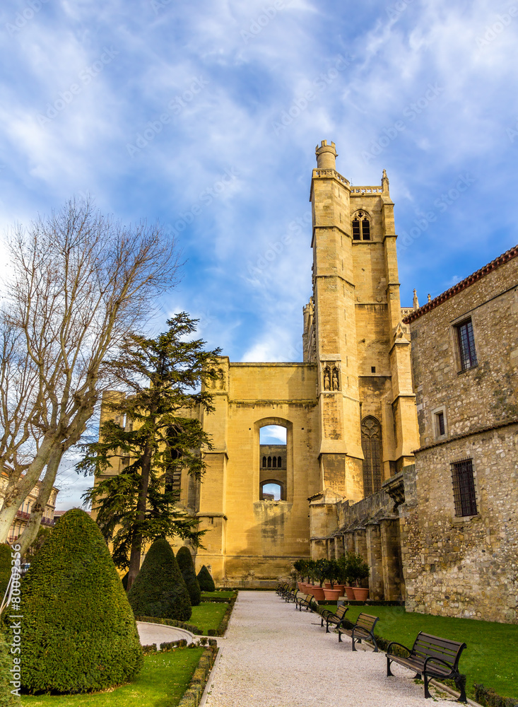 View of the Narbonne Cathedral - France
