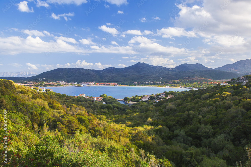 Beautiful ocean coastline in Costa Smeralda, Sardinia, Italy