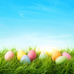 Colorful easter eggs