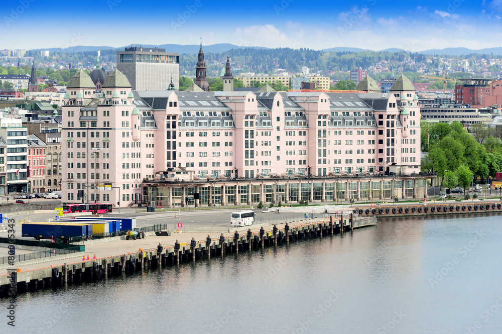 Naklejka premium Oslo Norway Harbor is one of Oslo's great attractions