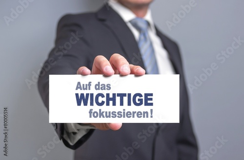 Fokus auf das Wichtige photo