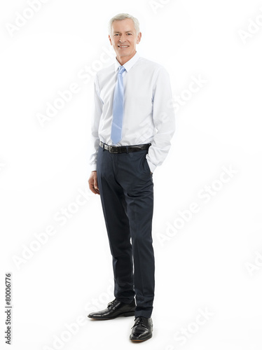 Full length portrait of a senior businessman © gzorgz