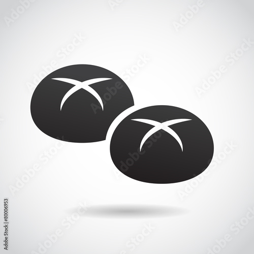 Bun vector icon.