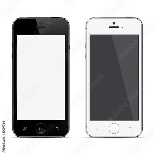 Mobile phone mockup with blank screen
