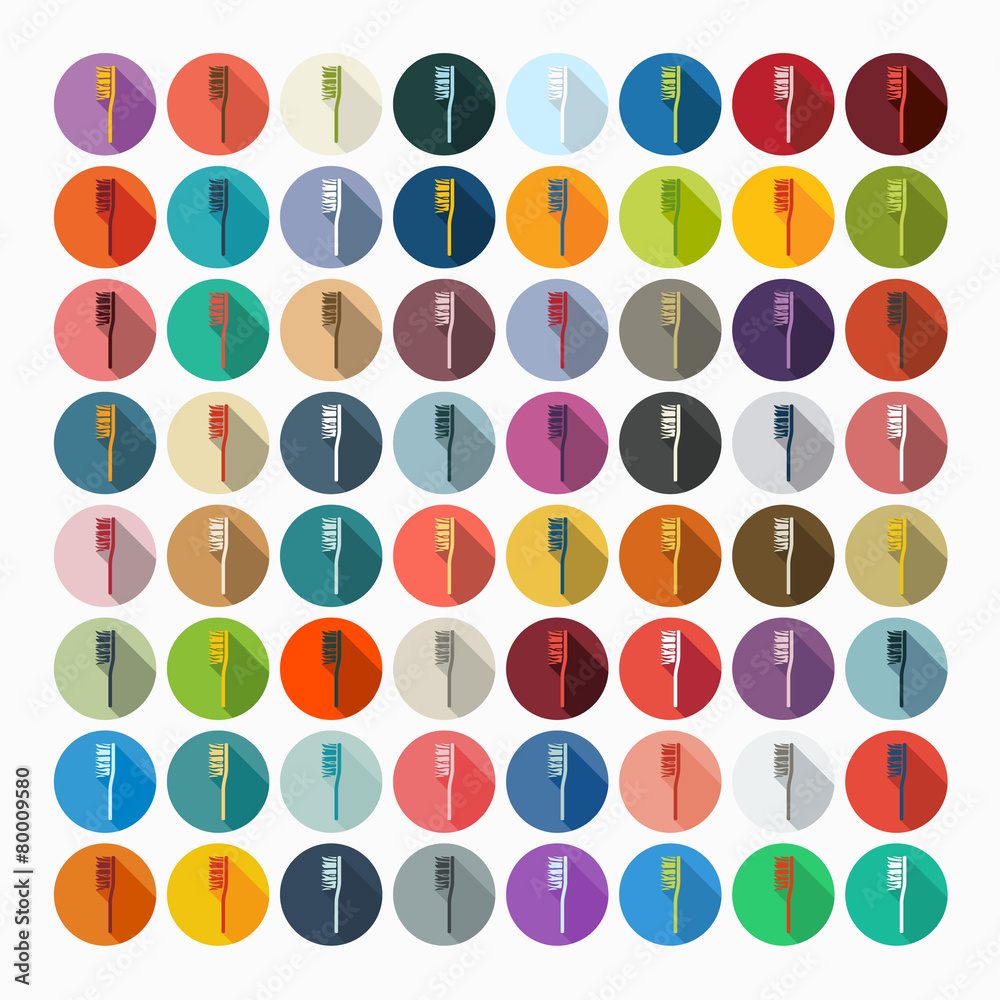 Flat design: toothbrush Flat design: toothbrush