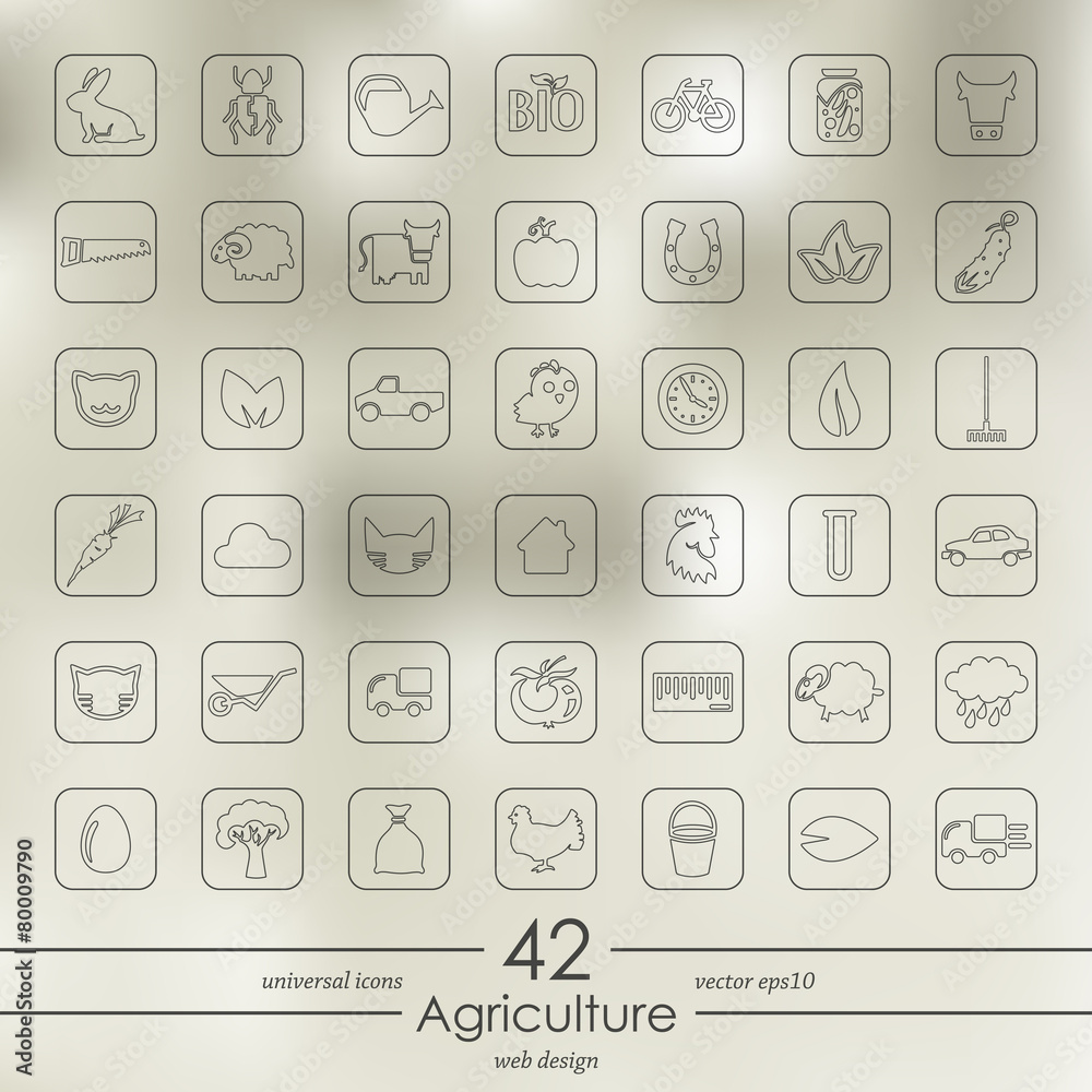 Set of agriculture icons Set of agriculture icons