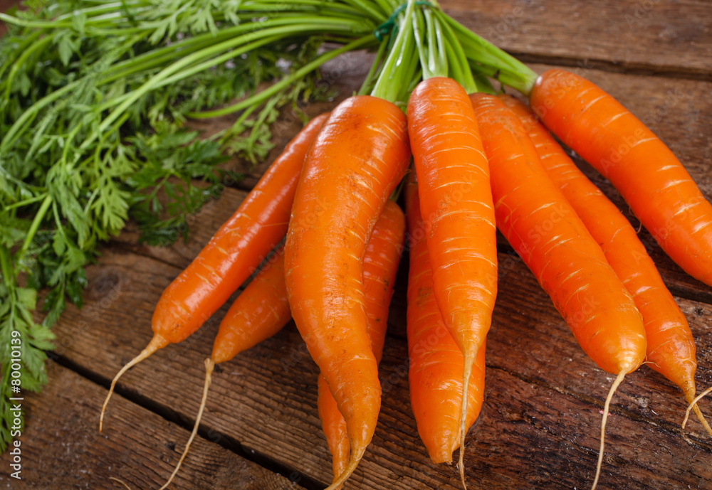 Bunch of fresh organic carrots. Bunch of fresh organic carrots.