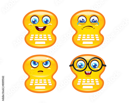 Vector set of Computer Smileys