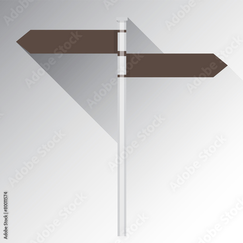 Blank direction signpost