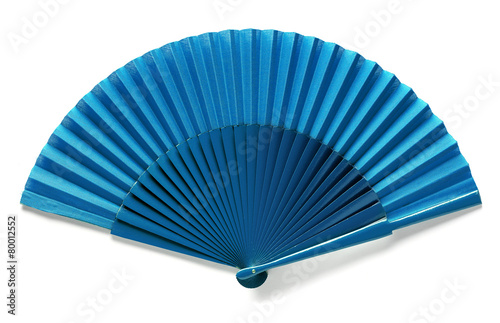 blue fan