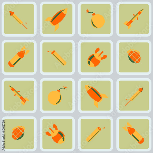 seamless abstract background with bombs