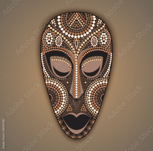 Vector colorful african mask.