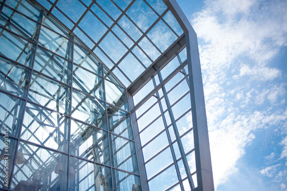 building glass background,  shopping mall