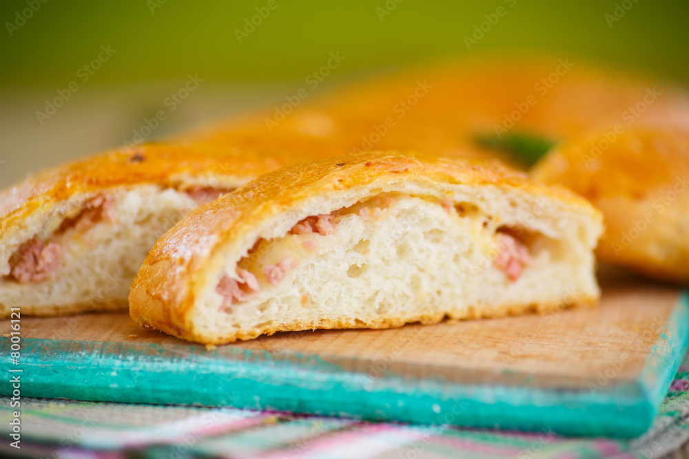 baked bread stuffed with cheese