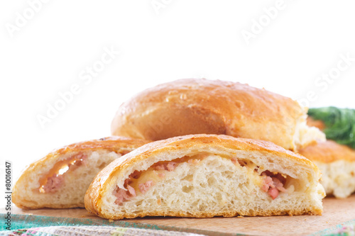 baked bread stuffed with cheese