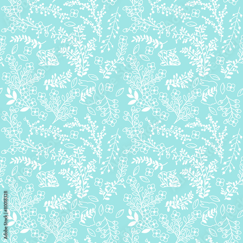 Vector Seamless Tileable Easter Background Pattern with Flowers