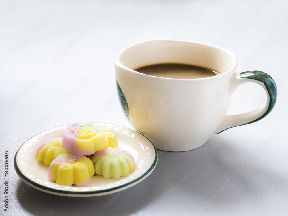 coffee break and biscuit on white coffee break and biscuit on white