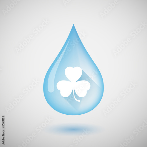 Water drop with a clover