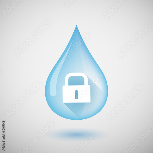 Water drop with a lock pad