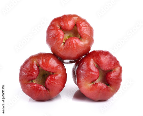 ripe roseapple isolated on a white background