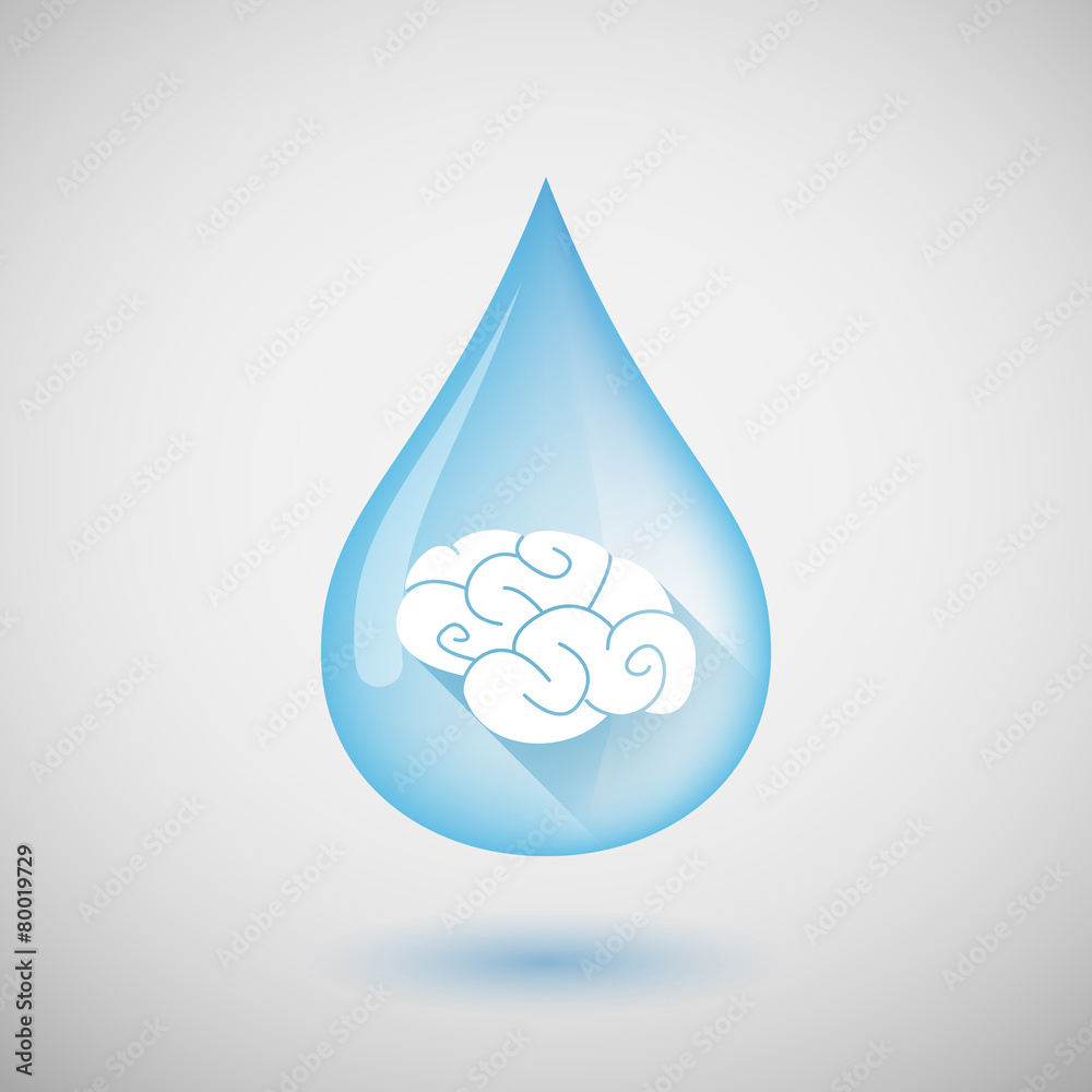 Water drop with a brain Water drop with a brain