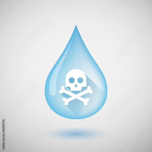 Water drop with a skull