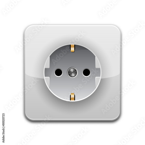Vector power outlet icon