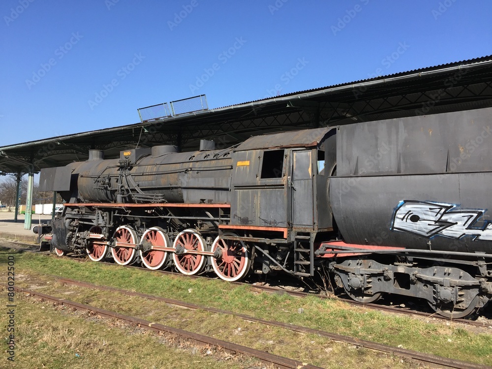 Naklejka premium Historic steam engine