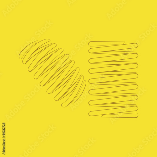 monochrome icon set with springs