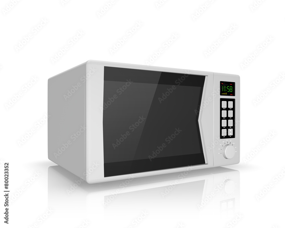 Fototapeta premium Microwave oven isolated on white background