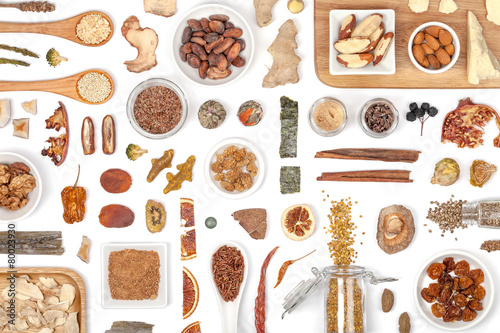 various superfood on white background top view © 123object_stock