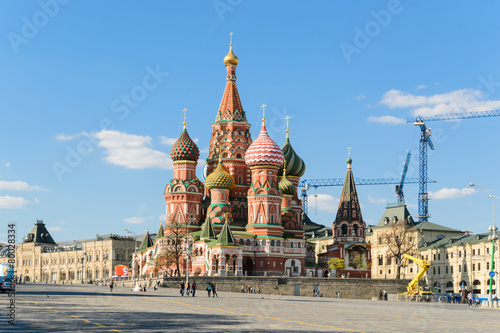 Saint Basils Cathedral on Red Square in Moscow