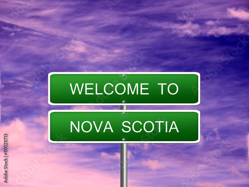 Nova Scotia Welcome Sign