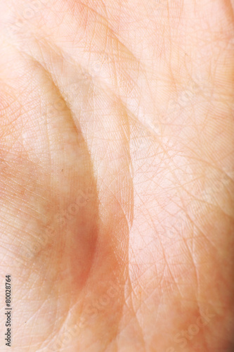 Closeup lines of human hand