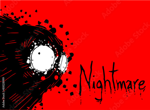 Imaginative fear face monster